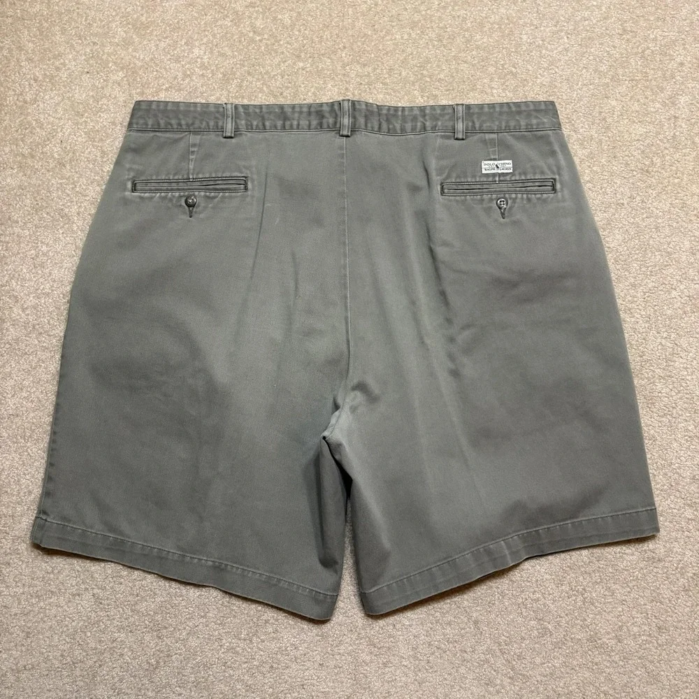 Vtg Polo Ralph Lauren Shorts Mens 40 Green Pleated Chino Classic Fit Preppy 90s